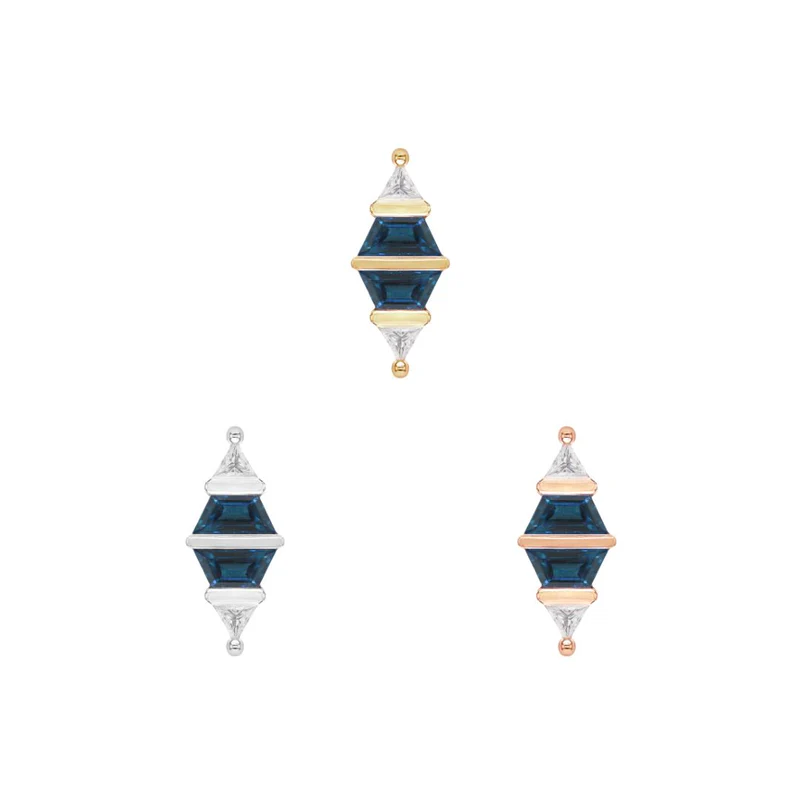 Bang Bang Threadless End with London Blue Topaz