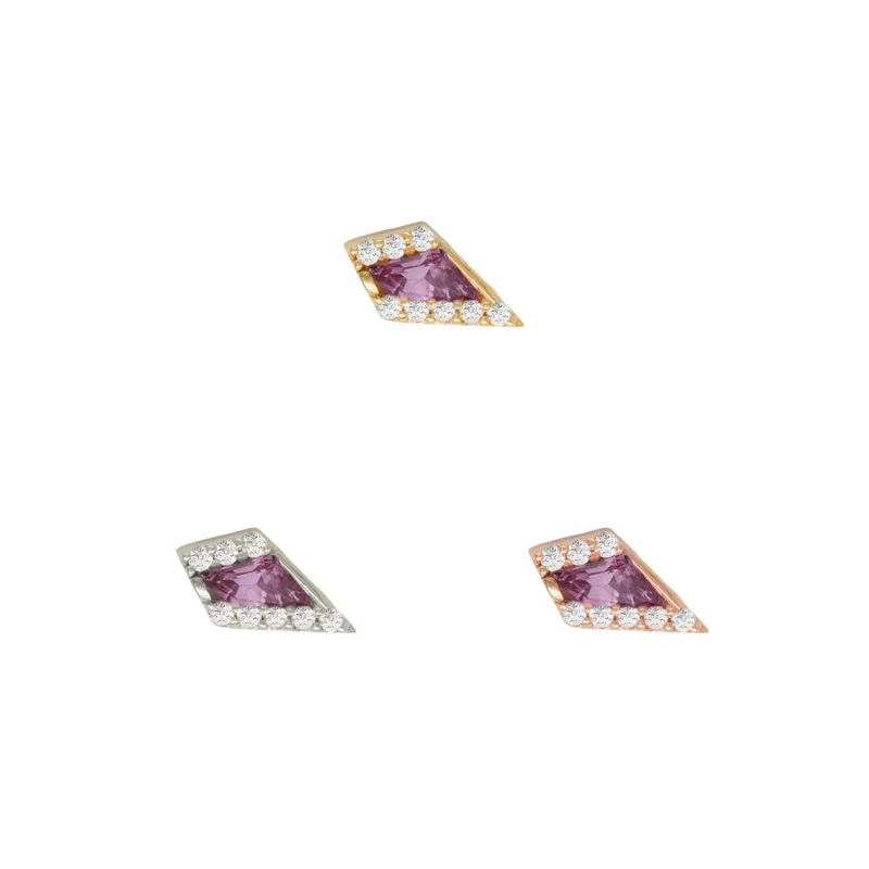 Eminence Threadless End with Amethyst