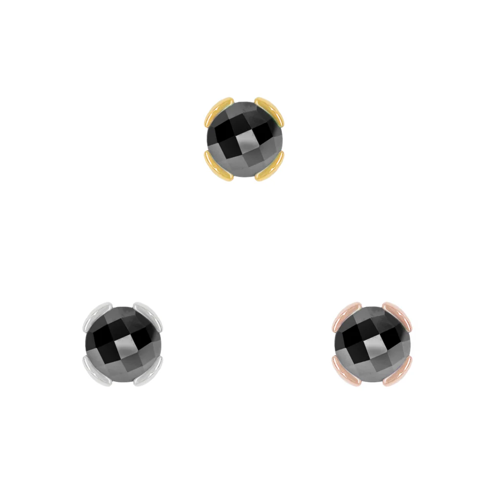 Peekaboo Threadless End with Black Spinel