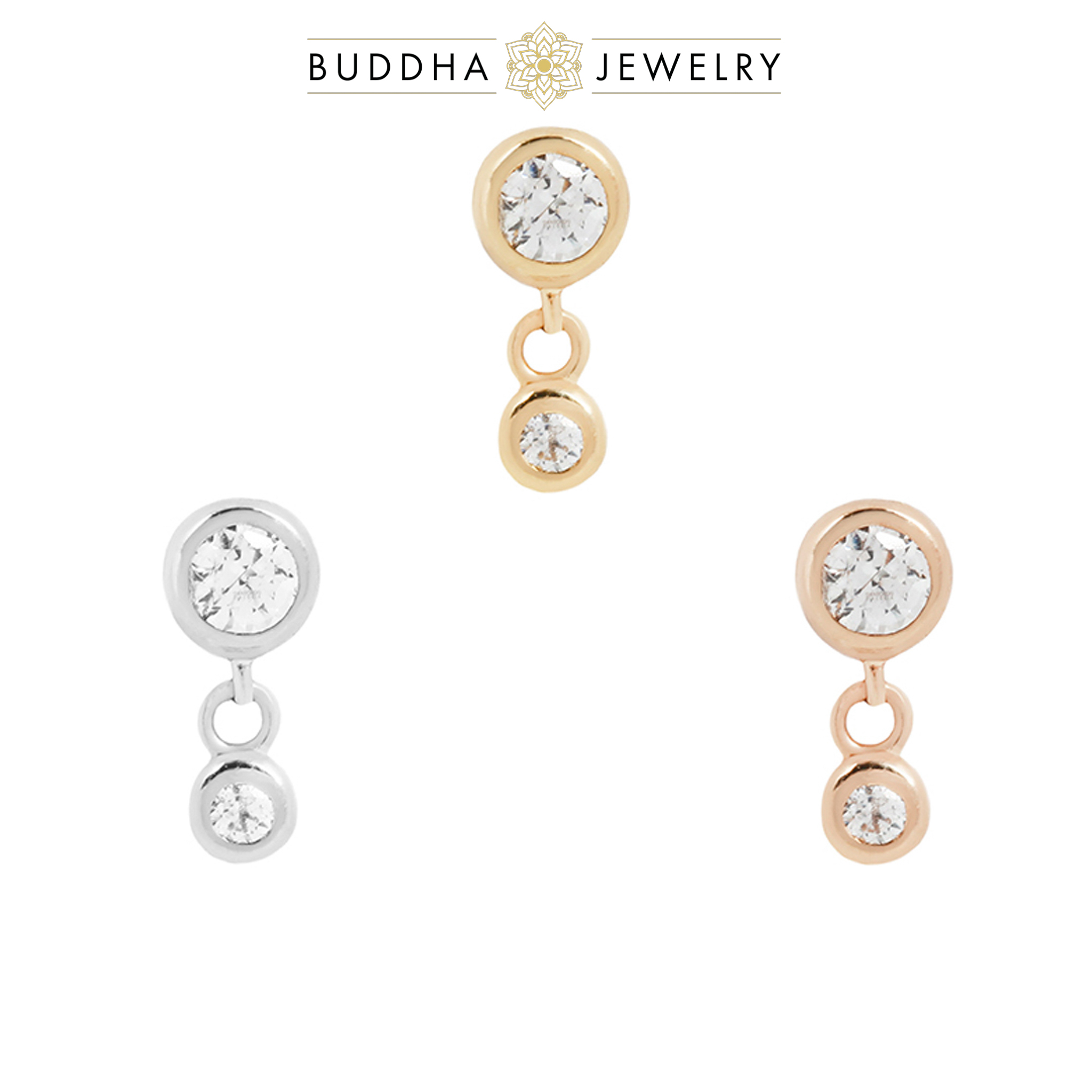 Sutton Threadless End with CZ