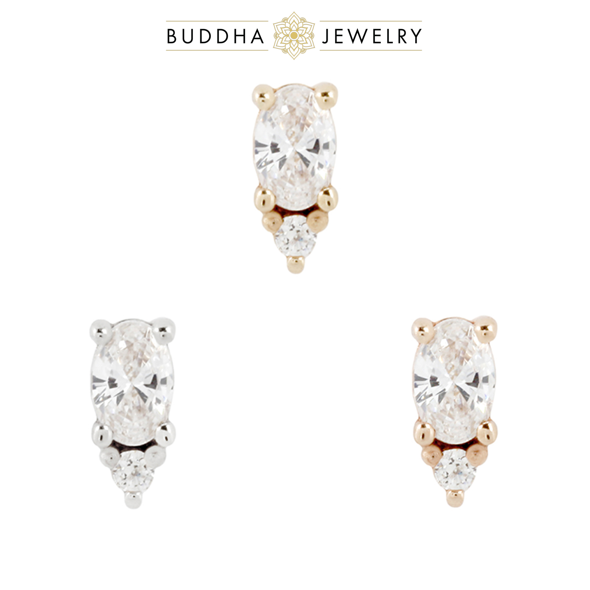 Desden Threadless End with CZ