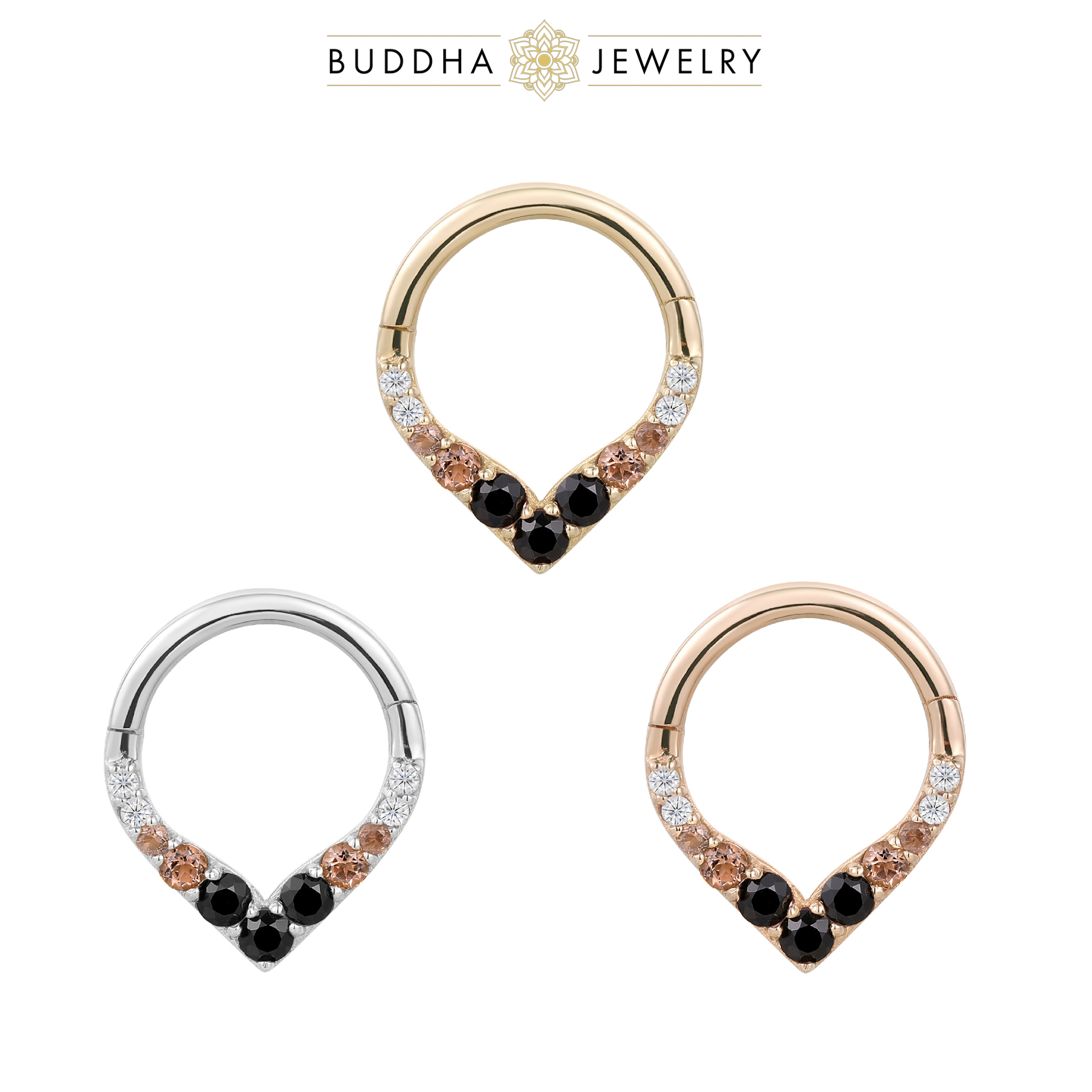 Rise + Shine - Smoky Quartz + Black Spinel Ombre
