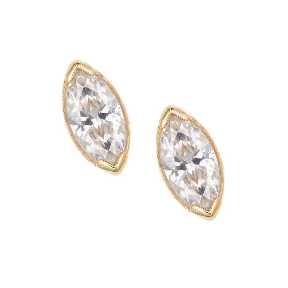 Gold Marquise with CZ