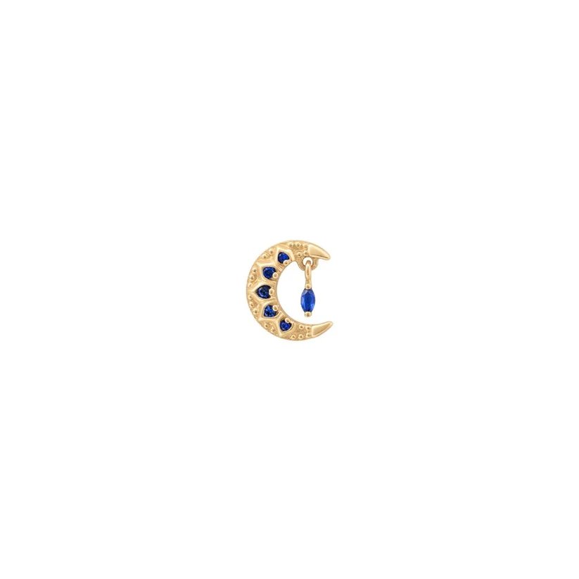 Moroccan Moon with Blue Sapphire (Lab Grown)