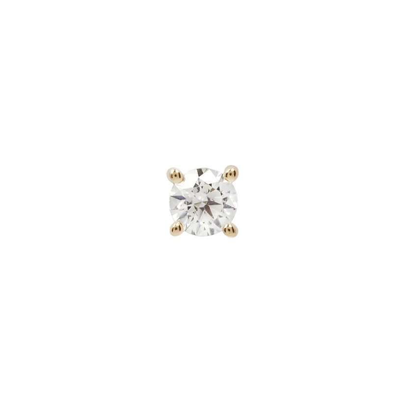 Prong set single gem- 4mm