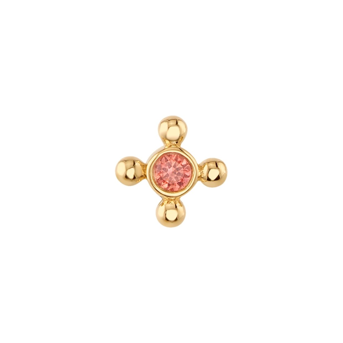 Fourxbez – BVLA 14k Gold Threadless End with Orange Sapphire