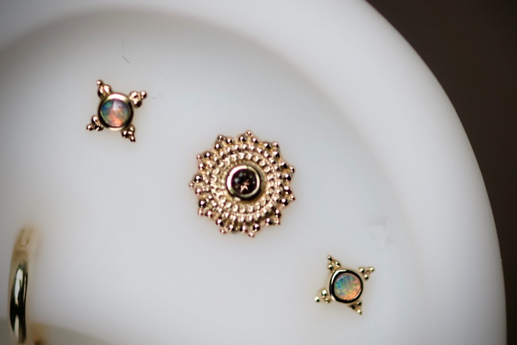 Round Afghan – BVLA 14k Gold Threadless End with Smoky Quartz