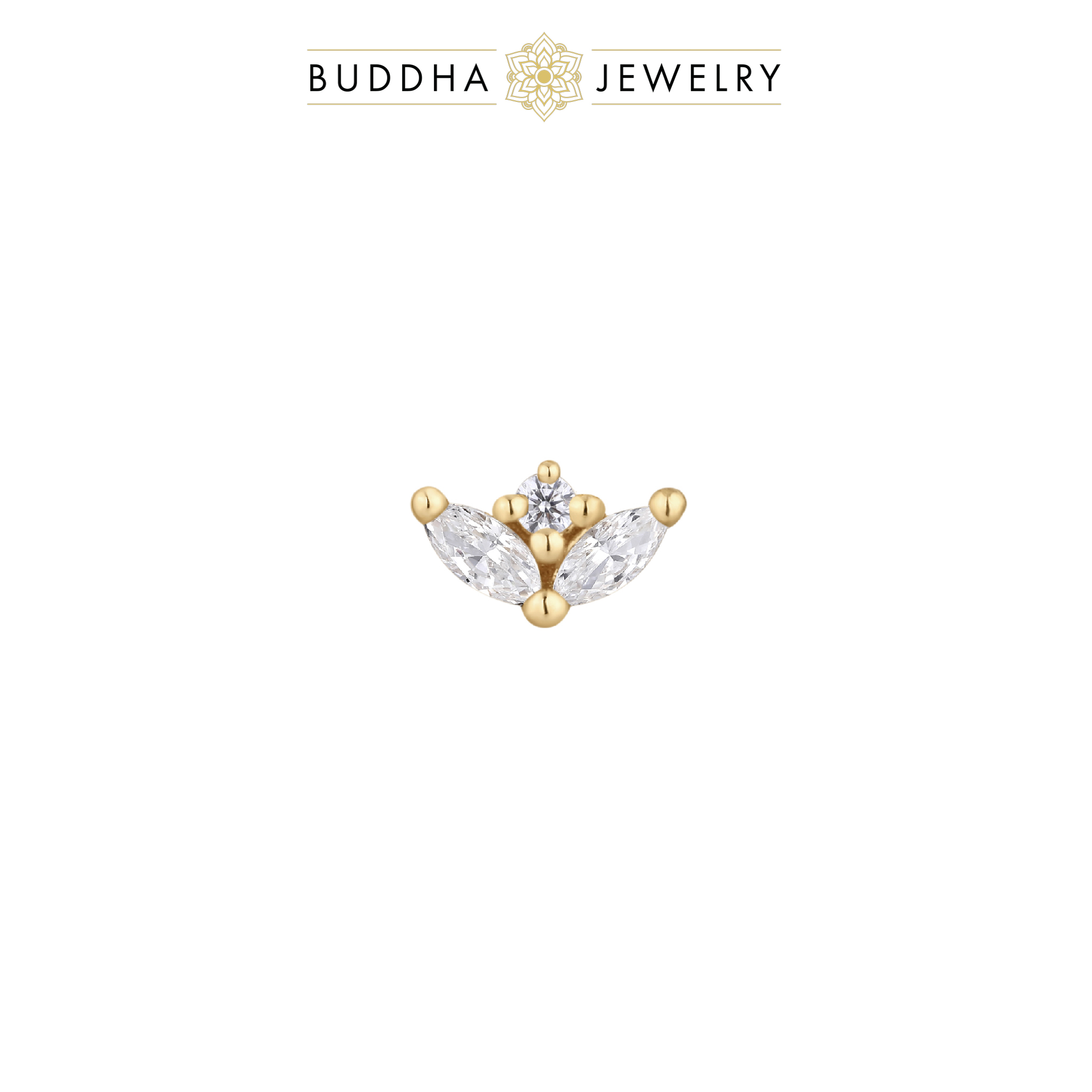 Pur Threadless End with CZ